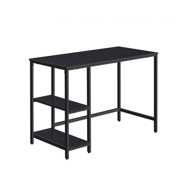 Bureau – 50 x 100 cm – Met 2 planken voor extra opbergruimte – Esdoornwit – Staal