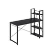 Bureau – 56 x 120 cm – Flexibel met planken – Vintage bruin-zwart
