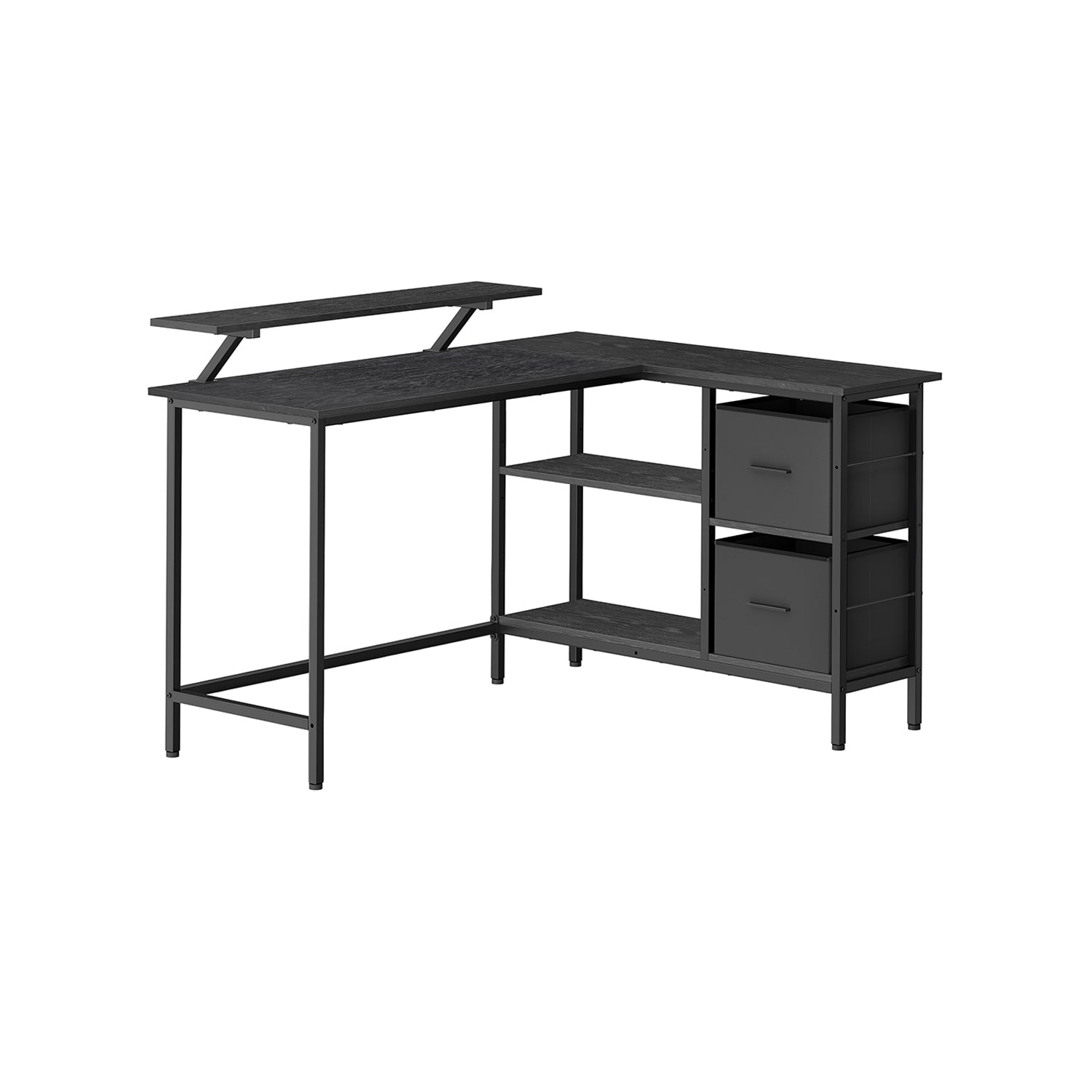 L-vormig bureau – met 2 lades – 135 × 105 cm