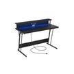 Bureau 55 x 135 cm – Met monitorstandaard – Ergonomisch werken – Ebbenhout zwart – Sterke constructie