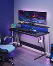 Bureau 55 x 135 cm – Met monitorstandaard – Ergonomisch werken – Ebbenhout zwart – Sterke constructie