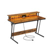 Bureau 55 x 135 cm – Met monitorstandaard – Ergonomisch werken – Ebbenhout zwart – Sterke constructie