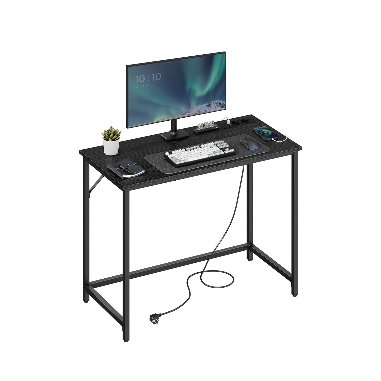 Bureau – 50 x 100 cm – Ingebouwde LED-verlichting – 20 kleuren – 2× USB – 2× stopcontacten