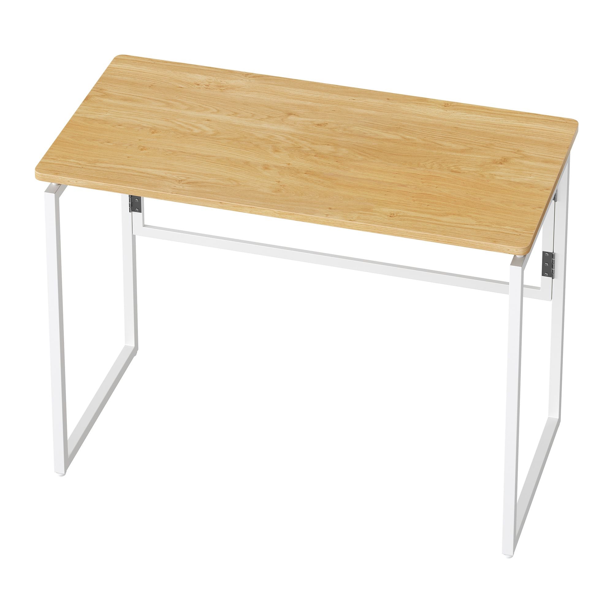 Opklapbaar Bureau - 100 x 50 cm - Afgeronde Hoeken - Ruimtebesparend - Eiken