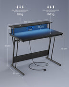 Bureau Met Stekkerdoos 60 X 120 X 76 Cm Roetzwart