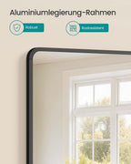 Wandspiegel – Rechthoekig – Aluminium Frame – Modern Design