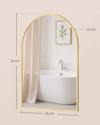 Wandspiegel – Gebogen – Aluminium Frame – Modern Design