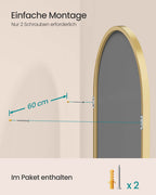 Wandspiegel – Gebogen – Aluminium Frame – Modern Design