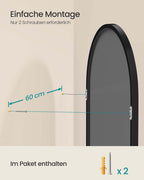Wandspiegel – Gebogen – Aluminium Frame – Modern Design