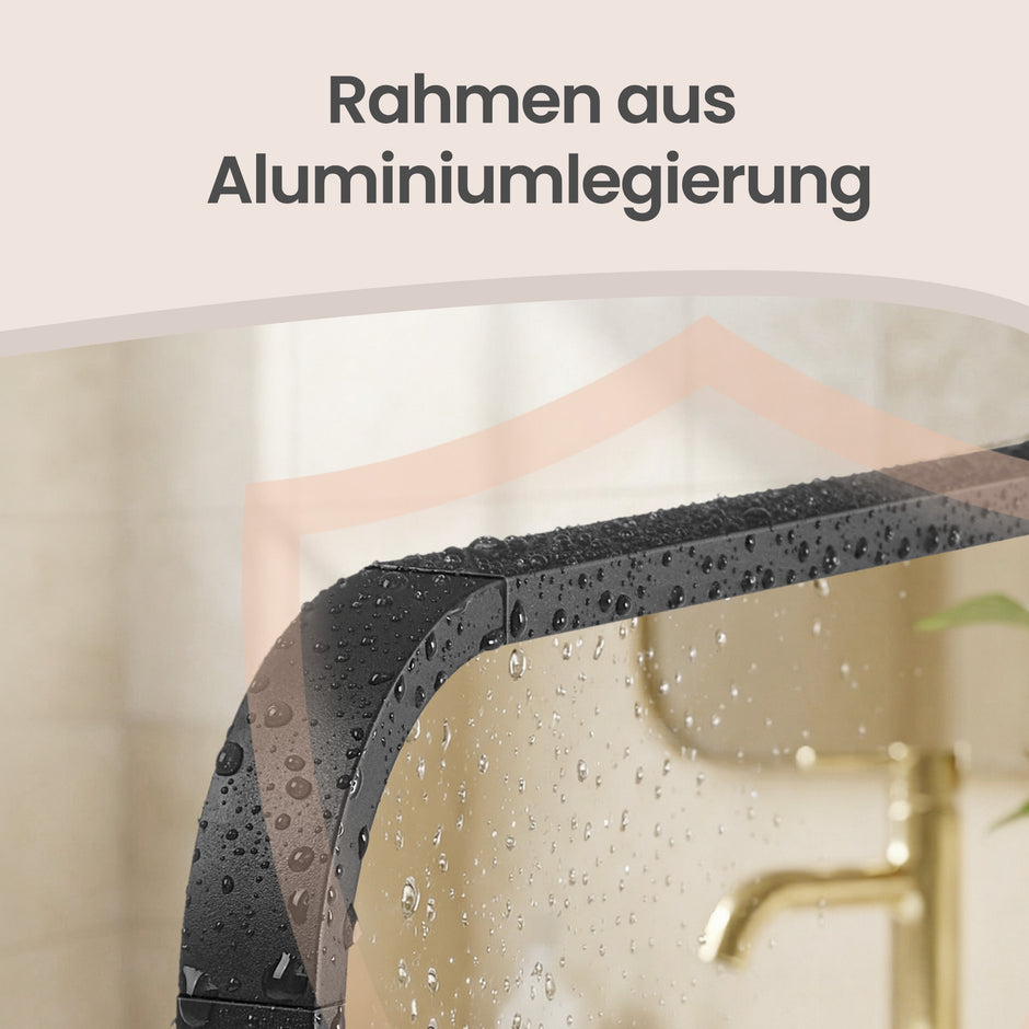 Wandspiegel - Rechthoekig - Aluminium Frame - 40 x 30 cm - Zwart