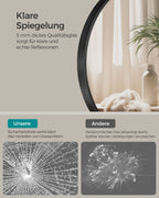 Badkamerspiegel – Ø 50 cm – metalen frame