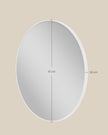Ronde Wandspiegel – Ø 61 cm – Metalen Frame – Mat wit