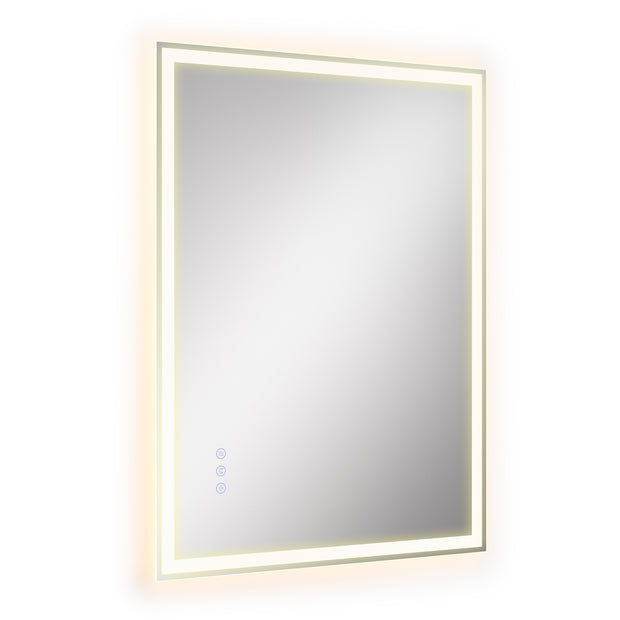 Badkamerspiegel - 70,7 x 50,7 cm - Wandspiegel met verlichting - Dimbaar - Wit - 3,8 kg