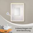 Badkamerspiegel - 70,7 x 50,7 cm - Wandspiegel met verlichting - Dimbaar - Wit - 3,8 kg