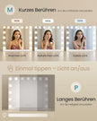 Make-upspiegel - Hollywood met Dimbare LED's - 10x Vergroting - Matwit - 48 x 58 x 5,7 cm