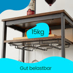 Wijnrek – Voor 20 Flessen – Met Glashouder – Voor Kelder