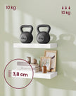 Wandplank – Zwevend – 40 x 20 cm – Tot 10 kg – Wit