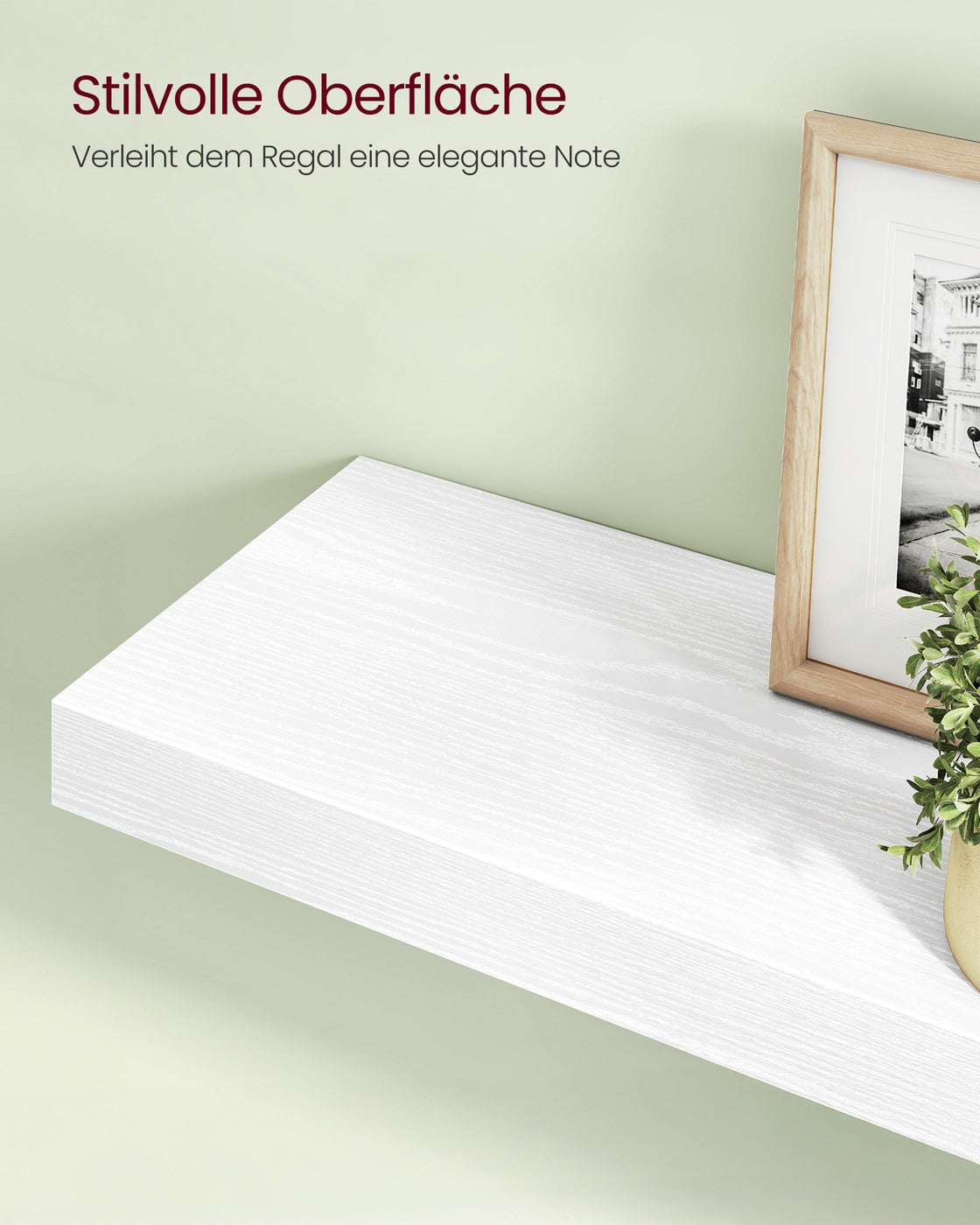 Wandplank – Zwevend – 40 x 20 cm – Tot 10 kg – Wit