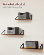 Wandplankenset 3-delig – Industriële look – Vintage Bruin-Matzwart