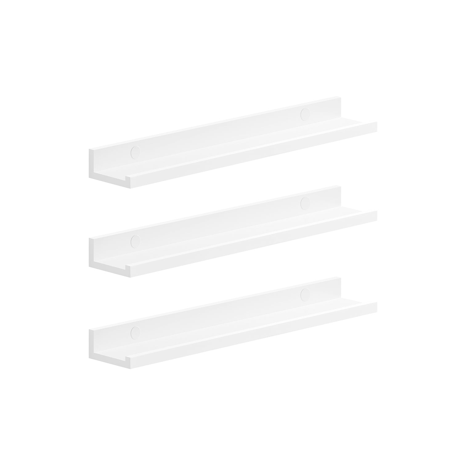 Wandplanken set van 3 – 60 cm breed – wit