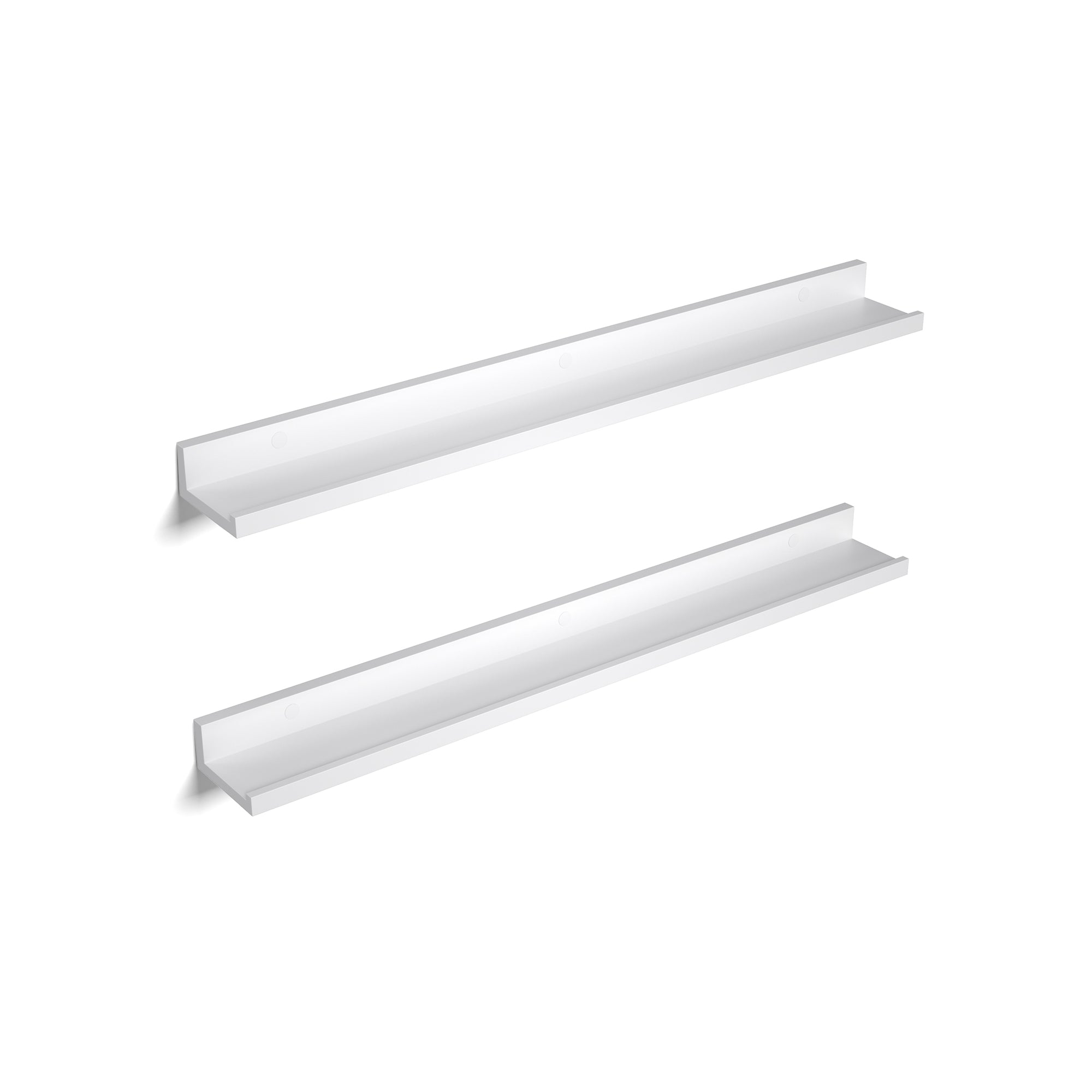 Zwevende Wandplank Set van 2 – Hoogglans – Wit