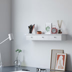 Wandkast – Met 3 lades – Zwevende plank – Wit