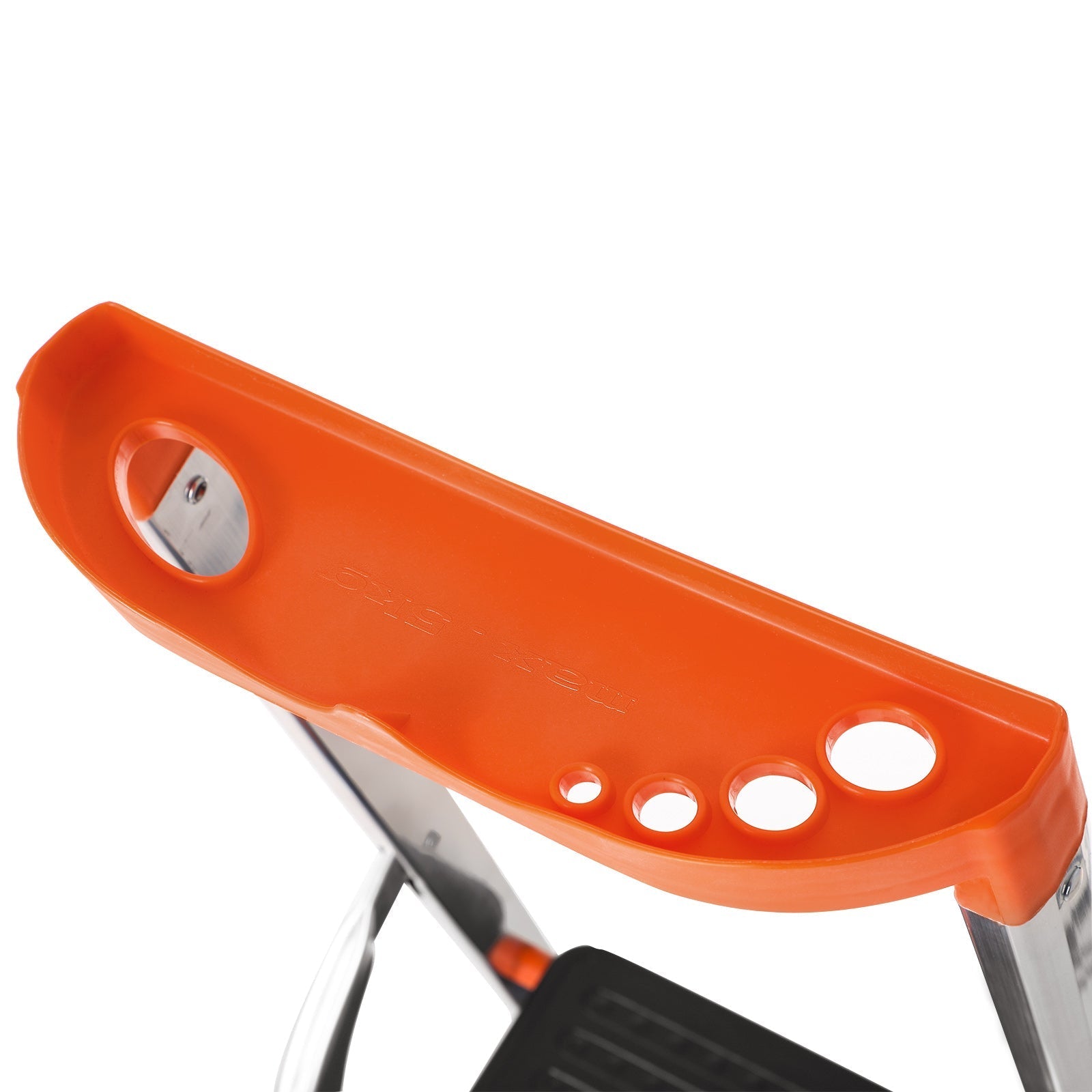 Opvouwbare Aluminium Ladder – Antislip – Zwart-Oranje