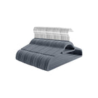 Set van 100 fluwelen hangers – luxe uitstraling – lichtgrijs