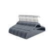Set van 100 fluwelen hangers – luxe uitstraling – lichtgrijs