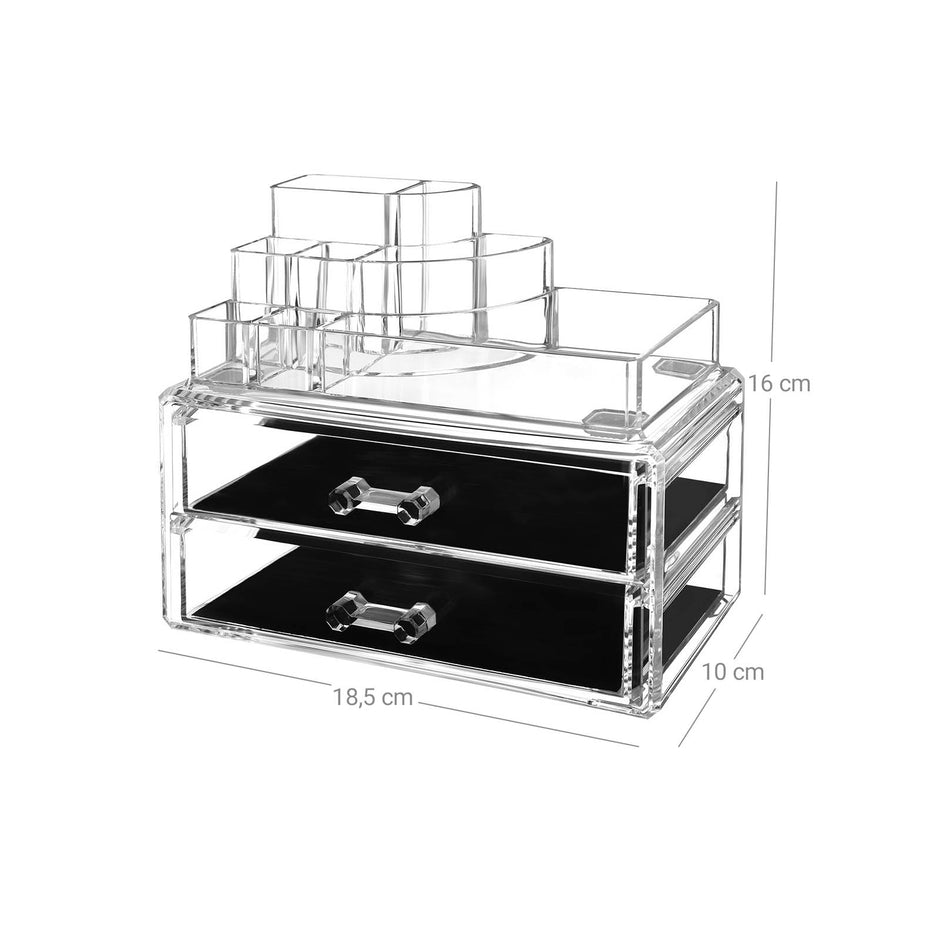Make-up organizer – compact en stijlvol – transparant