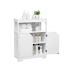 Badkamermeubel - Kast met open vak en verstelbare planken - 60 x 30 x 80 cm - Wit