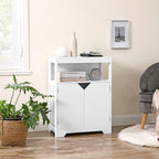 Badkamermeubel - Kast met open vak en verstelbare planken - 60 x 30 x 80 cm - Wit