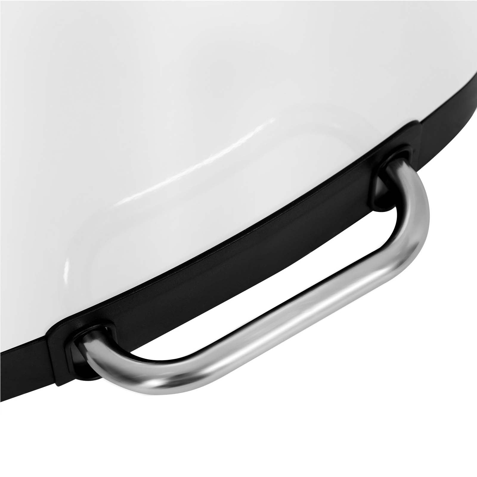 Prullenbak – Stalen pedaalemmer met deksel – 30 L – Wit