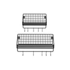 Wandplanken - Set van 2 - Industrieel ontwerp - Zwart