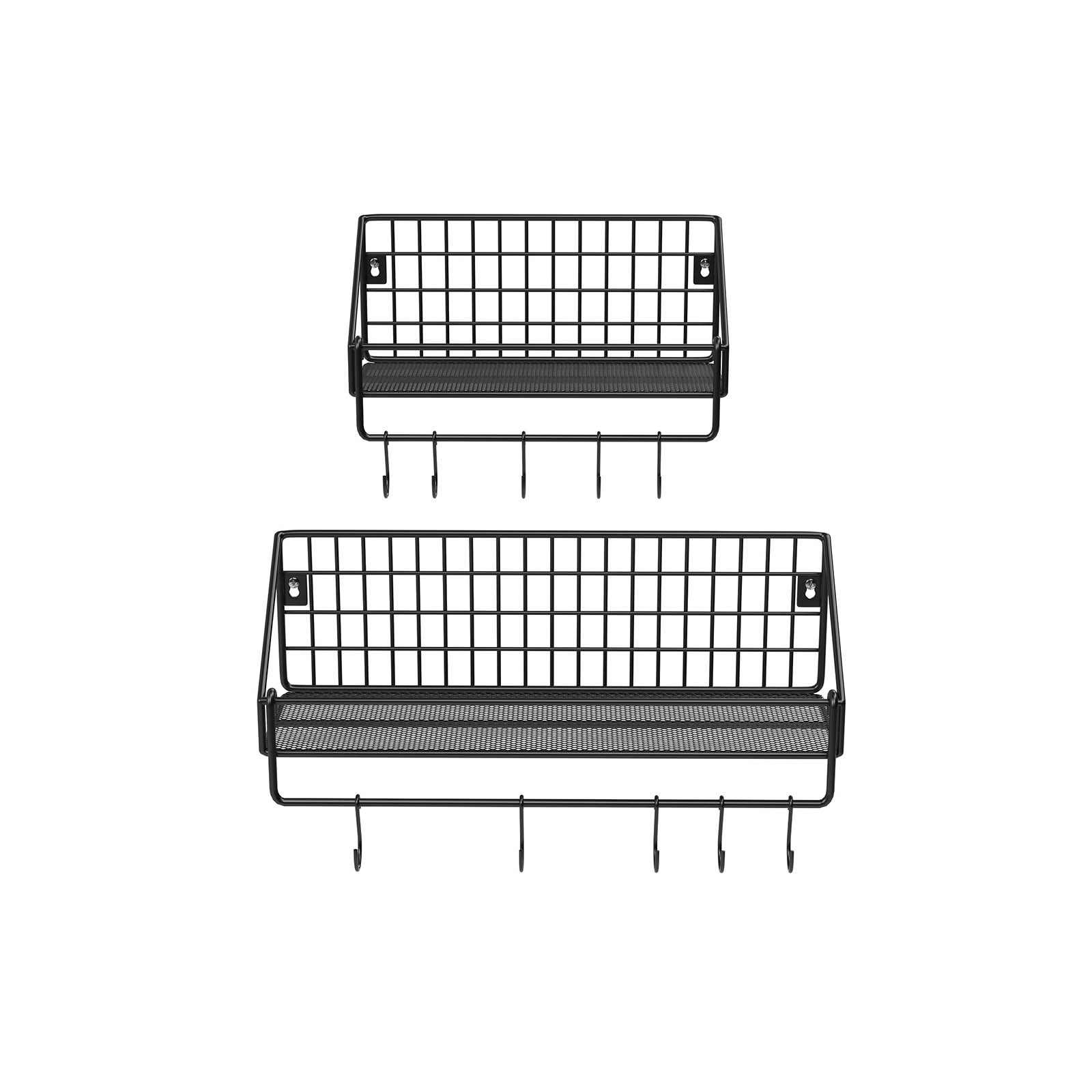 Wandplanken - Set van 2 - Industrieel ontwerp - Zwart