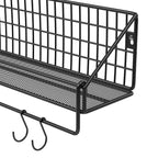 Wandplanken - Set van 2 - Industrieel ontwerp - Zwart