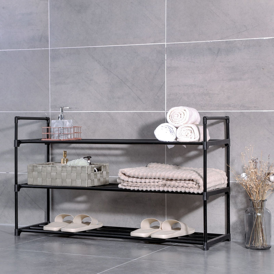 Schoenenrek – Zwart - Ruimte voor 12-15 paar schoenen