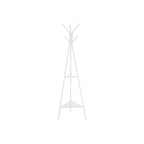 Kapstok – industrieel design – met 6 haken en 2 planken – vintage bruin-zwart