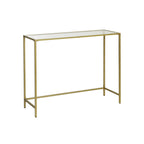 Consoletafel - Moderne bijzettafel - Glazen blad - Gouden frame