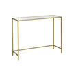 Salontafel rectangular – Met 6 mm gehard glas – Zwart metaal – Verstelbare voetjes