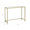 Salontafel rectangular – Met 6 mm gehard glas – Zwart metaal – Verstelbare voetjes