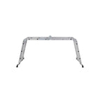 Multifunctionele ladder – aluminium – met 2 metalen platen – vouwbaar – 150 kg – zilver