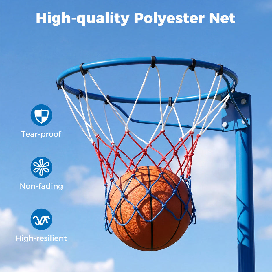 Netbollsmål – fristående basketkorg med höjdjusterbar stolpe – 105-255 cm