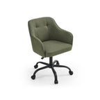 Bureaustoel Van Fluweel, In Hoogte Verstelbaar Cappuccino Beige-Wolkenwit