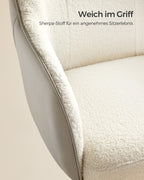 Bureaustoel – draagvermogen 110 kg – fluweel – cappuccinobeige