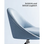 Draaistoel – comfortabele schuimvulling – blauw
