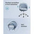 Draaistoel – comfortabele schuimvulling – blauw