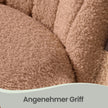 Kaptafelstoel - Draaibaar - In Hoogte Verstelbaar - Teddyfleece - Karamelbruin