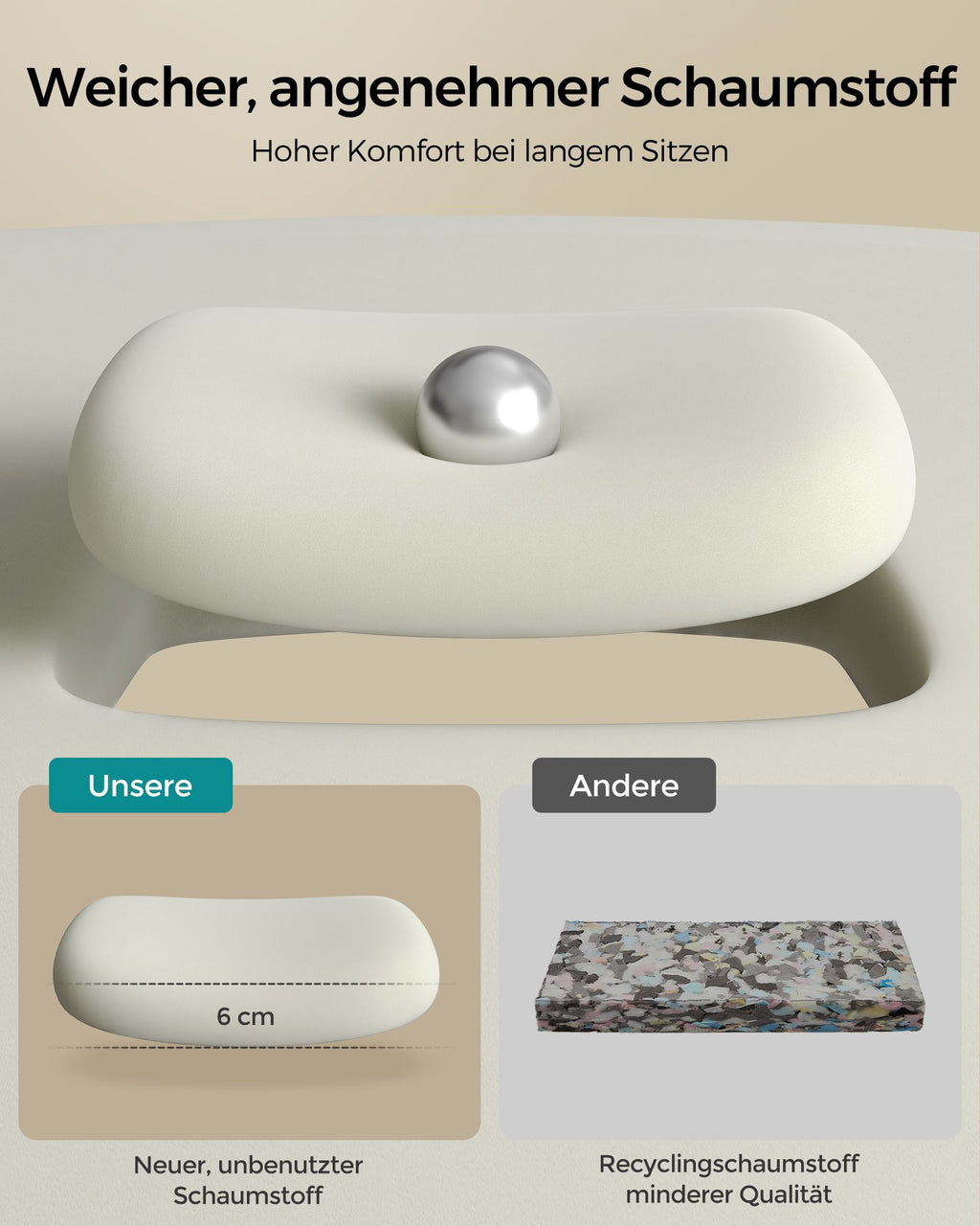 Bureaustoel – met rugleuning & gebogen zitting – inktzwart