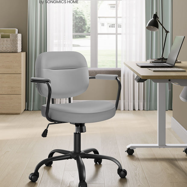 Ergonomische Bureaustoel –  Met armleuningen – Duifgrijs – 150 kg belastbaar
